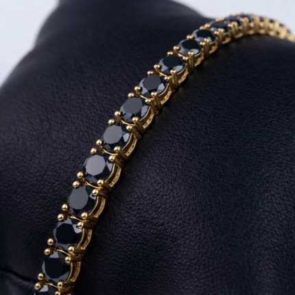 5.76 CT. Black Diamond Tennis Bracelet in 18k White, Yellow, Pink or Black Gold