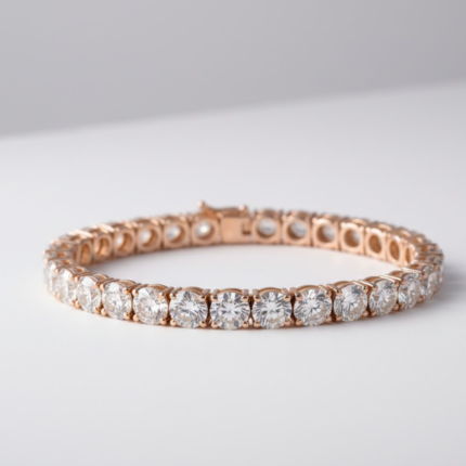 11.00 ct E/F-VVS Diamond Tennis Bracelet in 18k
