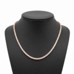 6.45 CT. E/F-VVS Half Set Diamond Tennis Necklace
