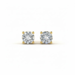 Signature 4-Claw Round Diamond Earring Setting