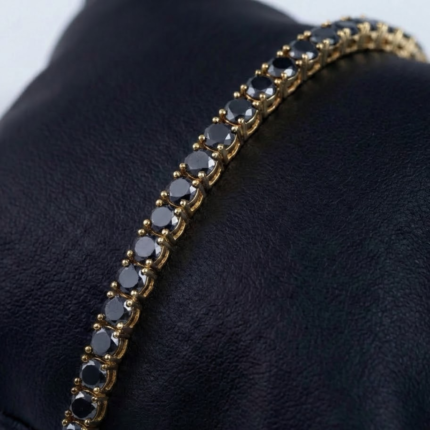 1.90 ct Black Diamond Tennis Bracelet