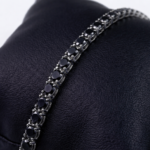 3.50 ct Black Diamond Tennis Bracelet in 18k Gold