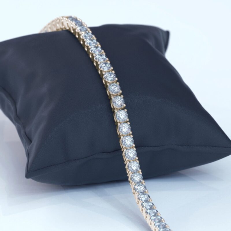 3.84 CT. E/F-VVS Diamond Tennis Bracelet in 18k White, Yellow or Pink Gold