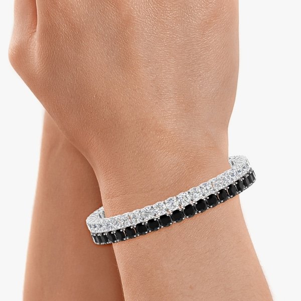 tennis bracelet black/white