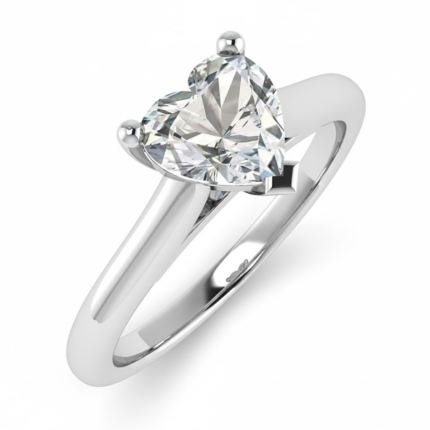 Elegant Heart Shape Solitaire Ring