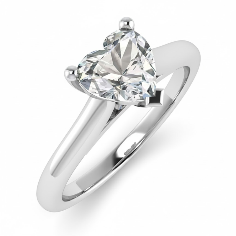Elegant Heart Shape Solitaire Ring