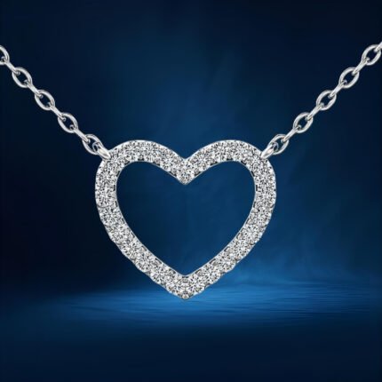 Klassieke hart diamanten hanger