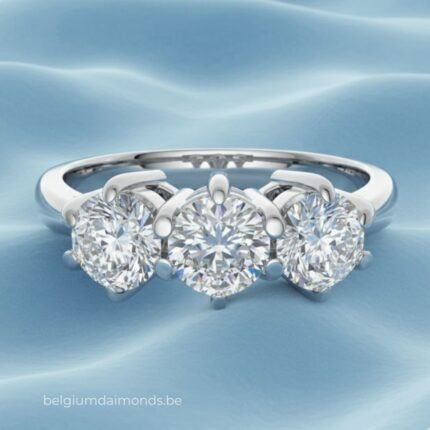 Trilogy Ring with Same Size Round Diamonds
