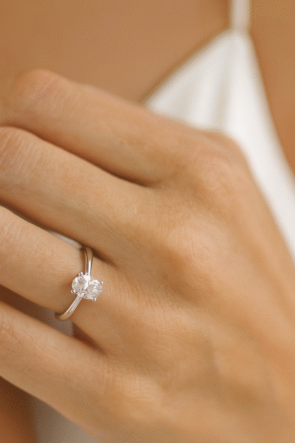Elegant Oval Cut Solitaire Ring