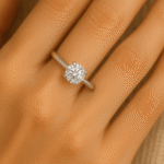 Elegant Round Flat-Prongs Solitaire