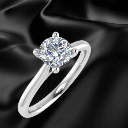Engagement Ring with Round Diamond F/VS 0.50CT
