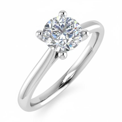 Bague de fiançailles avec diamant rond F/VS 1.00CT