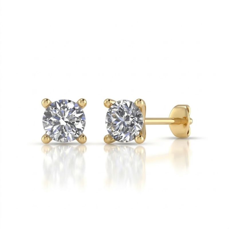 Earring with Round Diamond F/VS 1.00CT