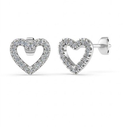 Heart of Elegance Stud Earrings