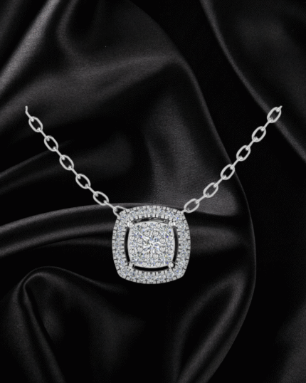 Halo Cushion Pendant