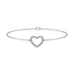 Diamond Heart Chain Bracelet