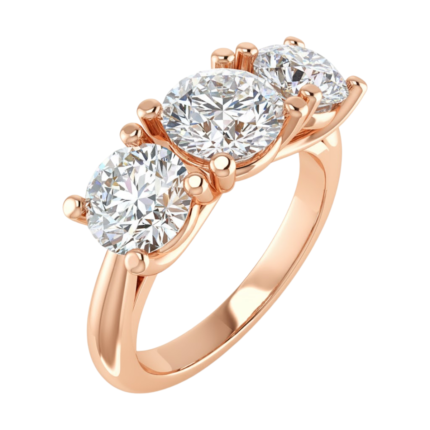 Round Diamond Trilogy Ring