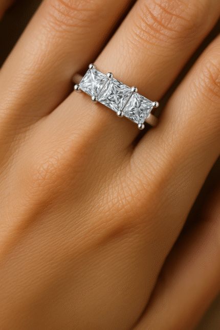 Trilogy Ring with Princess Diamonds