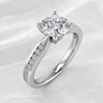 Channel-Set Round Brilliant Solitaire Engagement Ring