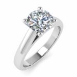 Round Cathedral Solitaire Ring