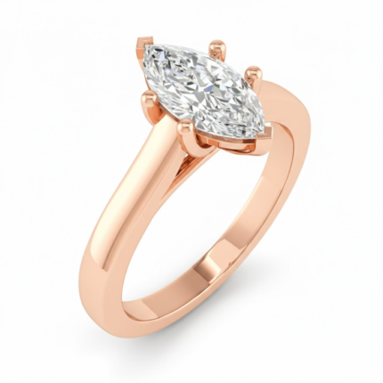 Elegant Six-Prong Marquise Solitaire Ring