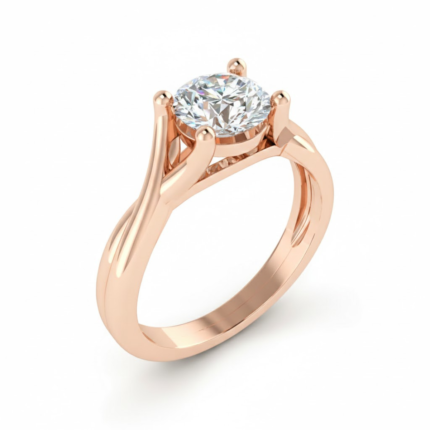 Elegant Cathedral Tapered Solitaire Ring