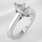 Solitaire classique à six branches Marquise