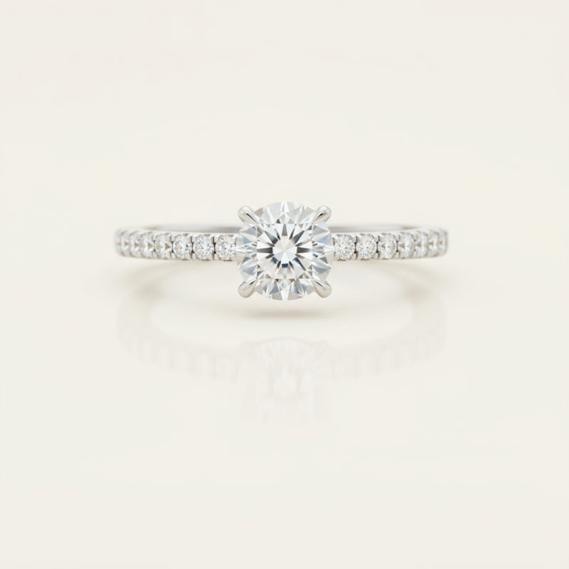 Elegant diamond ring handcrafted by Belgium Diamonds