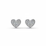 Amoréa Trio Heart Diamond Stud Earrings - Heart-shaped stud earring setting with a soft and romantic silhouette 	Trio diamond arrangement forming a clustered heart design for enhanced sparkle 	Available in 18K White Gold, 18K Yellow Gold, and 18K Rose Gold 	Crafted in Antwerp with secure push-back closure and refined high-polish finish - Belgium Diamonds