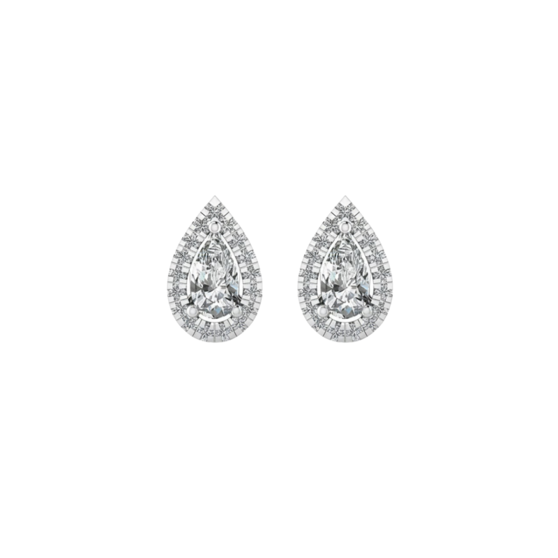 Celestia Triple Halo Diamond Stud Earrings