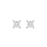 Prinelle Classic Princess-Cut Diamond Stud Earrings