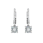 Solivéra Classic-Rund-Diamant-Anhänger-Ohrringe