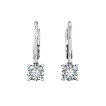 Solivéra Classic Round Diamond Drop Earrings