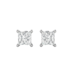 Astra Square Princess Diamond Stud Earrings