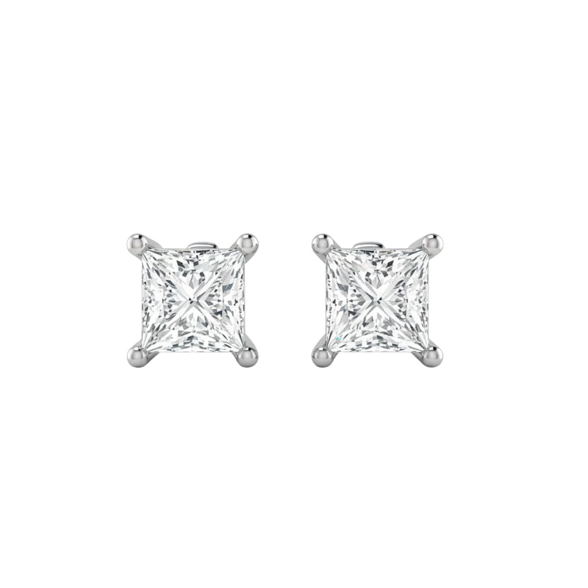 1-86.png Astra Square Princess Diamond Stud Earrings – Bild 1