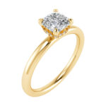 Cushion High-Set V-Claw Solitaire Ring