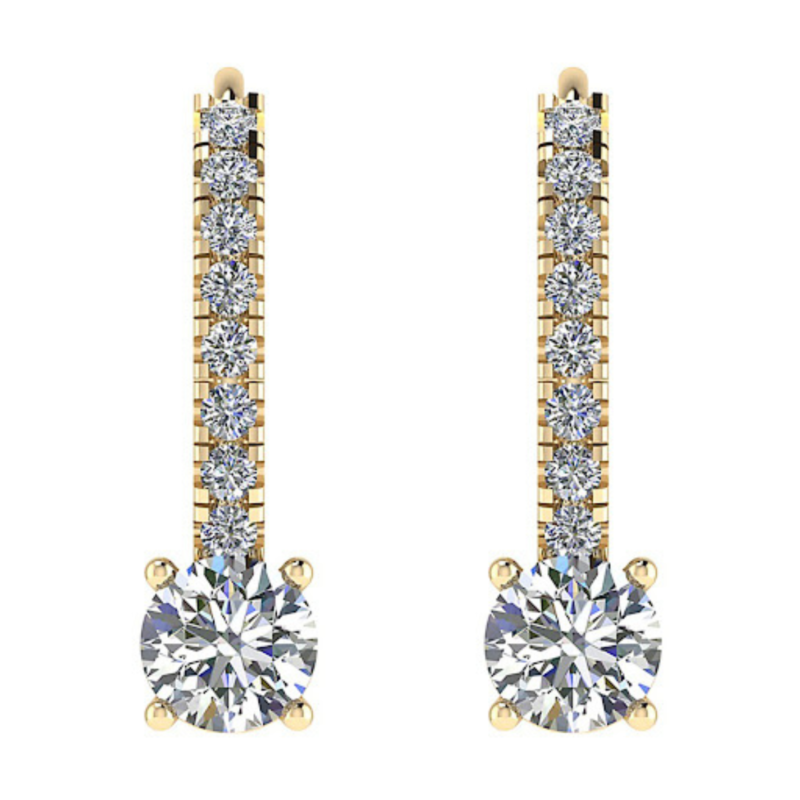 Serenique Driftline Diamond Drop Earrings