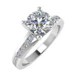 Xavira Round Cross-Over Channel Solitaire Ring