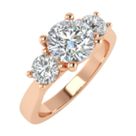 Classic Round Diamond Trilogy Ring