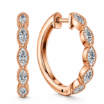 Vintage Marquise Earring-Hoop