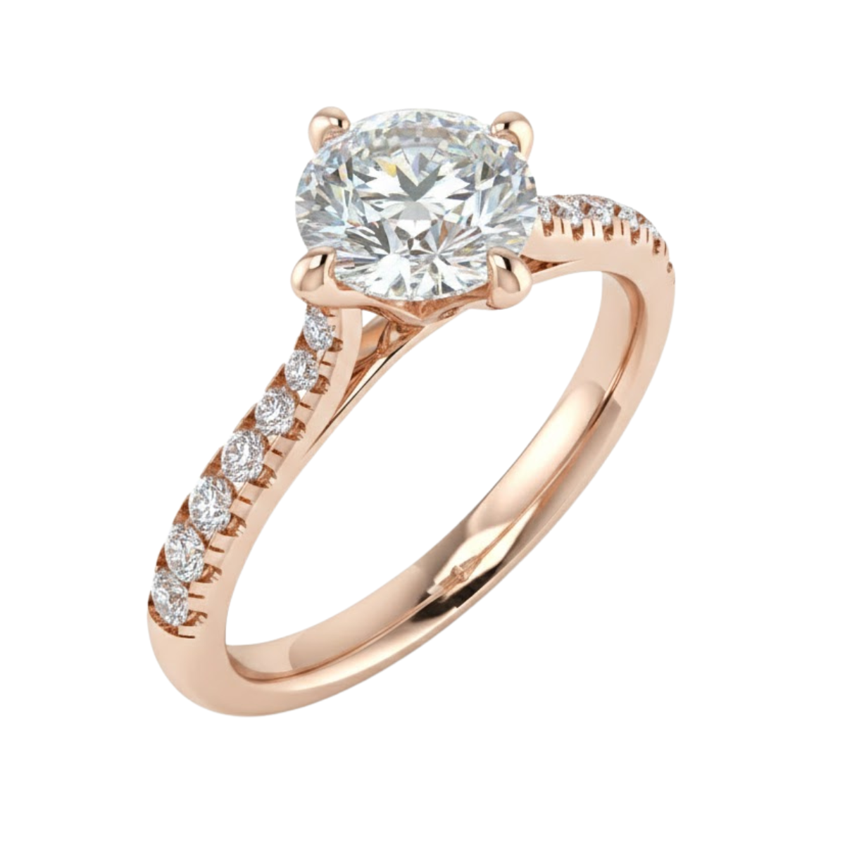 yuiuy Compass Set Side Stone Solitaire Ring - Image 1